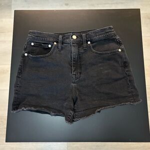 Madewell Black High Rise Denim Shorts in size 27